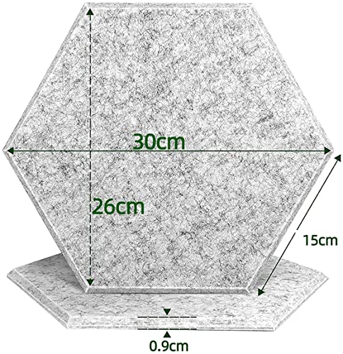 30 cm x 26 cm x 0,9 cm,12 unidades de paneles de absorción acústica, paneles acústicos de alta densidad para el hogar y la oficina, decoración de pared y tratamiento acústico…