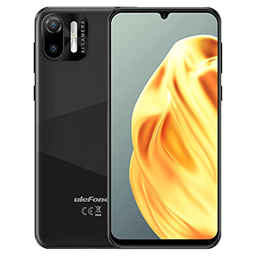 3G Teléfono Móvil Libres, Ulefone Note 6, 8.5mm Ultradelgado Dual SIM Smartphone, Pantalla HD+ 6.1'', Ranura para 3 Tarjetas, Android 11 Go,1GB+32GB,Cámara 2MP + 5MP, Desbloqueo Facial GPS Negro