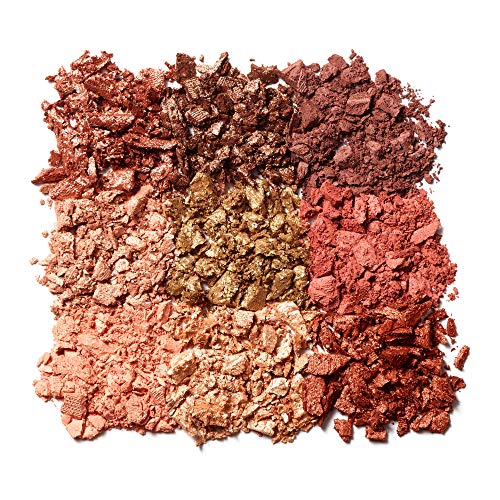 3ina Paleta de sombras de ojos MAKEUP con 9 tonos altamente pigmentados mate y metálico, textura suave y cremosa, paleta vegana, multicolor, puesta de sol, 1 gramo