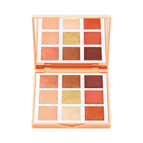 3ina Paleta de sombras de ojos MAKEUP con 9 tonos altamente pigmentados mate y metálico, textura suave y cremosa, paleta vegana, multicolor, puesta de sol, 1 gramo