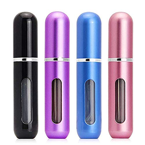 4Pcs Atomizador de Perfume 5Ml Botella VacíO Pulverizador Del Perfume de Atomizadores Dosificador de Perfume Spray Frasco DiseñO De Calidad Profesional La Mejor OpcióN Para Regalos