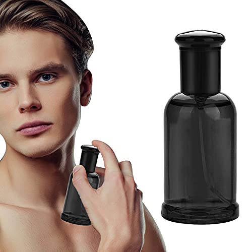 50 ml Eau de Toilette, Agua de tocador Perfume de Colonia Clásico para Hombre, Perfume Sexy de Tentaciones de Caballero Maduro de larga duración(negro)