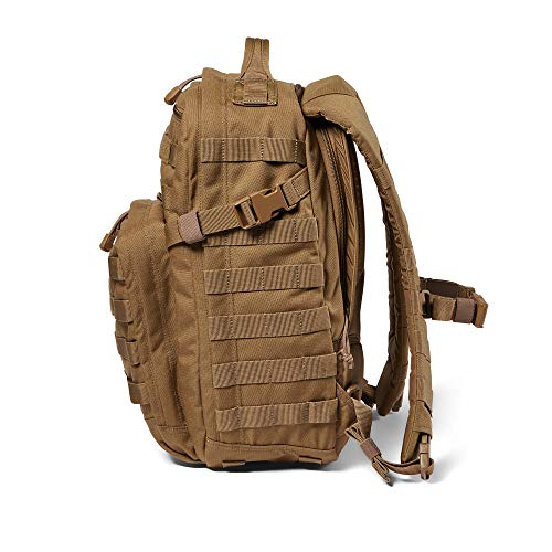 5.11 Mochila Táctica Rush 12 2.0 – Mochila Militar Molle, CCW Portación Oculta y Compartimento para Ordenador Portátil, 24 litros, Pequeña, Estilo 56561 – Color Canguro