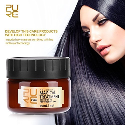 60ml Máscara Mágica para el Cabello Tratamiento Nutritivo Suave y Suave Reparación Daño Profesional