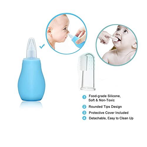 Accesorios Bebe Recien Nacido Set para Cuidado del Bebé, 8 Piezas Kit de Aseo para Bebés, Kit Cuidado Higiénico Personal para el Hogar y de Viaje, Ideal para Recién Nacido, Niña y Niño(azul)