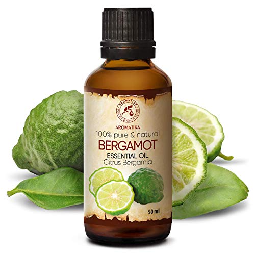 Aceite Esencial Bergamota 50ml - Citrus Bergamia - Aromaterapia - 100% Puro para Cuidado de Piel y Cabello - Difusor - Sauna - Relajación - Limpieza del Hogar