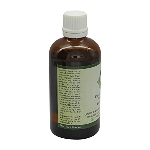 Aceite esencial incienso | Boswellia carterii | Para cuerpo | Para terapia piel | 100% natural puro | Vapor destiló | Grado Terapéutico | Frankincense Essential Oil | 100ml | 3.38oz By R V Essential