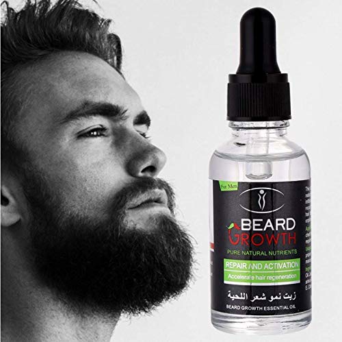 Aceite para el crecimiento de la barba Aceite de barba preparado Crecimiento de la barba Cuidado de la salud Anticaída del cabello para hombres Cultivador de vello facial 30ml