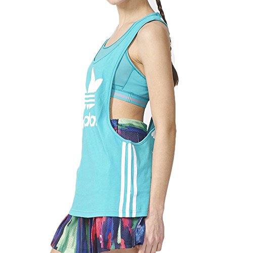 Adidas Pharrell Williams Kauwela - Camiseta de baloncesto para mujer, color azul y blanco ao3153 - AO3153, M, Azul photo/Blanco