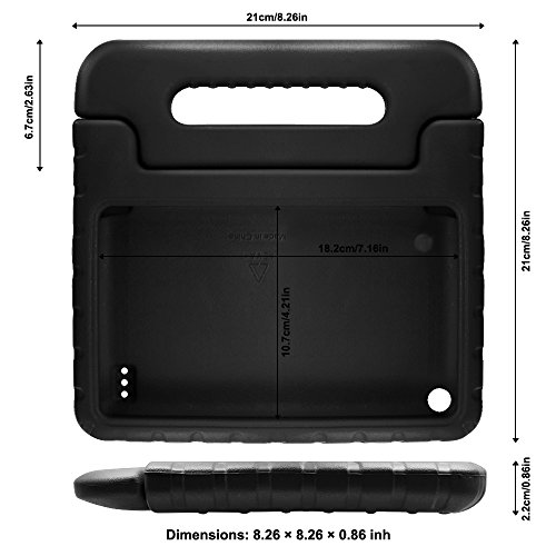 AFUNTA fuego 7 Caso 2015, ligero prueba del choque de la manija convertible soporte EVA Kids Case protectores de fuego del Amazonas tableta de 7 pulgadas de pantalla, 5ª generación 2015 Release Sólo