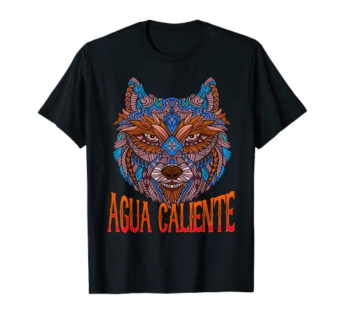 Agua Caliente Lobo Símbolo Espíritu Nativo Americano Agua Calien Camiseta