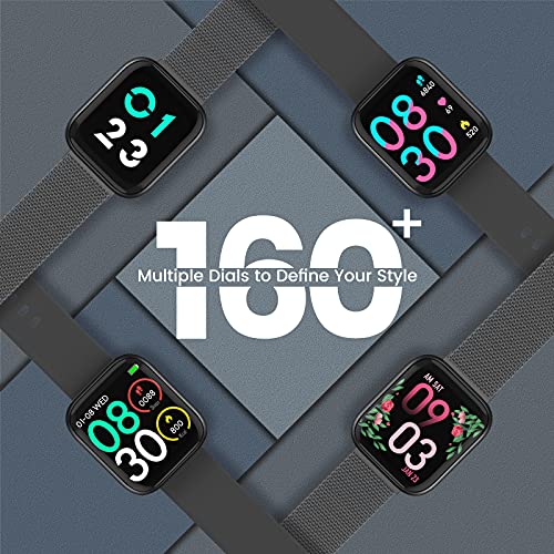 AIMIUVEI Smartwatch, Reloj Inteligente Hombre con 1.4 Inch Táctil Completa con Pulsómetro, Presión Arterial, Notificaciones Inteligentes, Podómetro, Reloj inteligente IP67 para Android iOS Negro