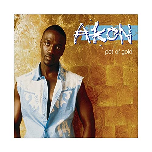 Akon Poster 7 - Póster de lona para dormitorio, decoración deportiva, paisaje, oficina, habitación, decoración, regalo, 40 x 40 cm