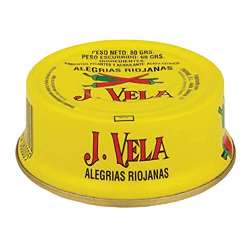 Alegrías Riojanas Pimientos Picantes Asados con Leña - Producto Artesano - Disfruta del Autentico sabor Picante de este Exquisito Pimiento (Lote 4 Latas)