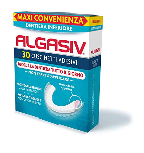 Algasiv Adesivo Per Protesi Dentaria Inferiore, 30 Adesivi