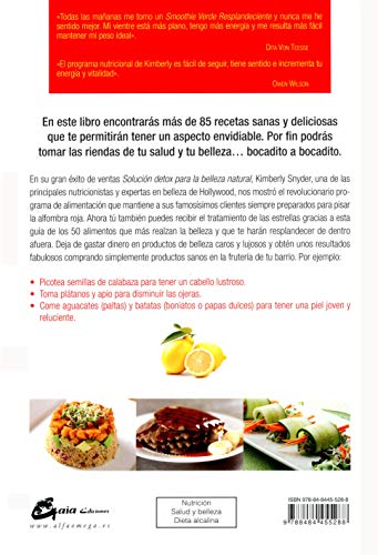 Alimentación Detox Para La Belleza Natural. Descubre Los 50 Alimentos Más Eficaces Para Transformar Tu Cuerpo, Llenarte De Energía Y Mostrar Toda Tu Belleza (Nutrición y Salud)