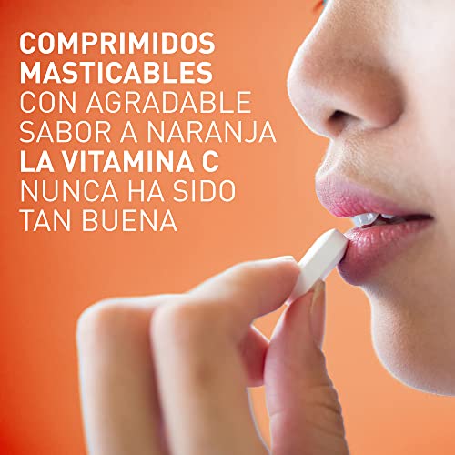 AMAVIT Vitamina C Masticable 1000mg para 2 Tabletas [6 Meses de Suministro] VEGAN Ácido Ascórbico para el Sistema Inmunológico | Vitaminas para el Cansancio | Sin Gluten ni Lactosa, 180 Tabletas