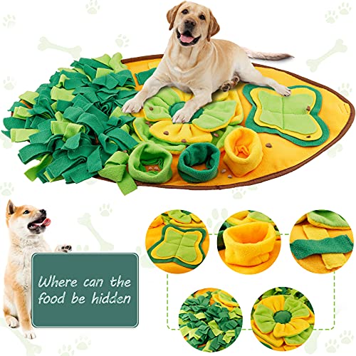 Amzeeniu Snuffle Mat 70 * 40cm Perros Alfombra de Actividades para Mascotas Alfombra Olfato Perro Gatos Mascotas Estera Tapete de Entrenamiento Rompecabezas Juguetes de alimentación Olfatear Mascotas