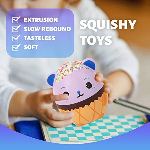 Anboor 5.5 Pulgadas Squishies Jumbo Panda Egg Creamy Candy Ice Cream Slow Rising Perfumado Kawaii Squishies Animal Toy para Colección, 1 Pcs