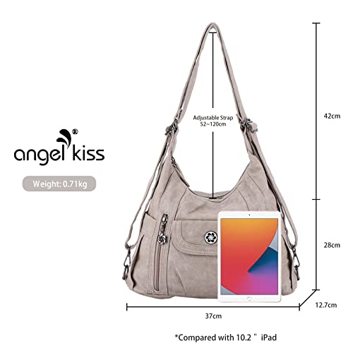 Angel Kiss Bolso Mujer Hobo Casual Bolsos Bandolera Bolsos de Hombro Cuero PU Shopper Bolsa Tote Vintage para Trabajo, Diario Vida, Navidad y Fiesta