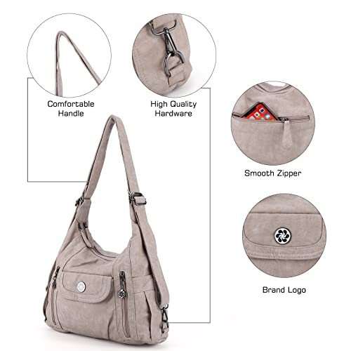 Angel Kiss Bolso Mujer Hobo Casual Bolsos Bandolera Bolsos de Hombro Cuero PU Shopper Bolsa Tote Vintage para Trabajo, Diario Vida, Navidad y Fiesta