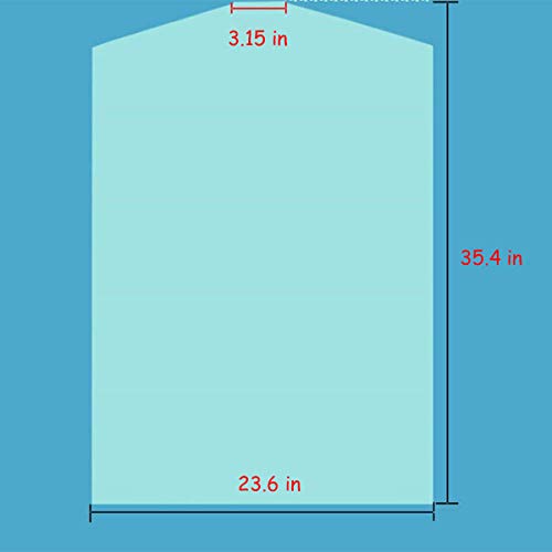 ANHIOK 60 Unidades Cubierta de Polvo para Ropa la Bolsa de 90cm,Almacenamiento Transparente se Puede Suspender