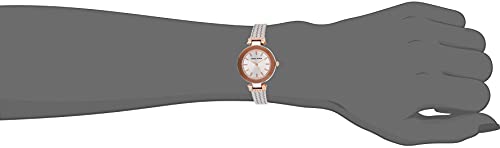 ANNE KLEIN Reloj analógico para Mujeres de con Correa en Acero Inoxidable AK/1907SVRT