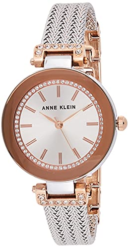 ANNE KLEIN Reloj analógico para Mujeres de con Correa en Acero Inoxidable AK/1907SVRT