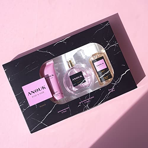 Anouk Rose & Noir Estuche de Regalo para Mujer EdT 100 ml + Body Lotion 75 ml + Gel Baño 100 ml