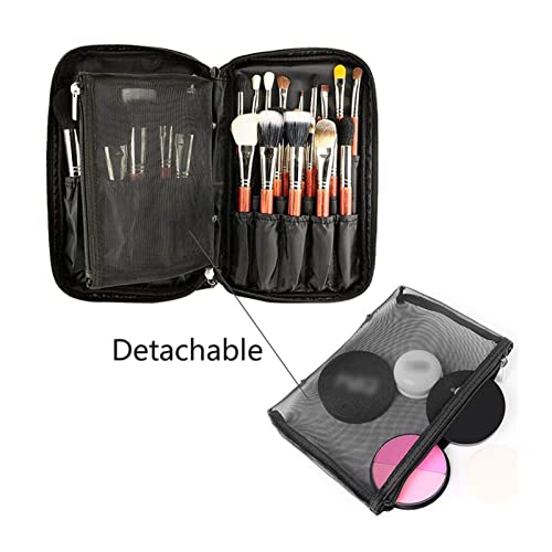 AONAON xiaojunjia Bolsa de cosméticos Profesionales Caso de Belleza Toothing Brush Organizer Multi Funcional Bolsa de Maquillaje for Viajar a Domicilio (Color : Black)