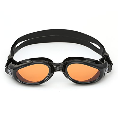 Aqua Sphere Kaiman Gafas de natación, Unisex Adulto, Lente Negro/ámbar, Talla única