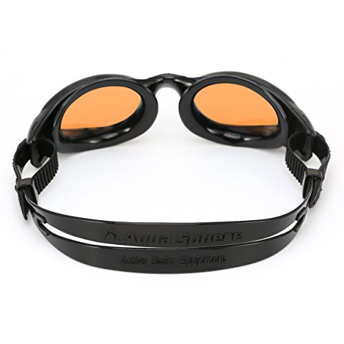 Aqua Sphere Kaiman Gafas de natación, Unisex Adulto, Lente Negro/ámbar, Talla única