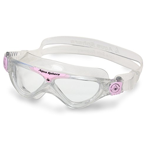 Aqua Sphere Vista Jnr Gafas de natación, Infantil, Transparente/Rosa-Lente Transparente, Talla única