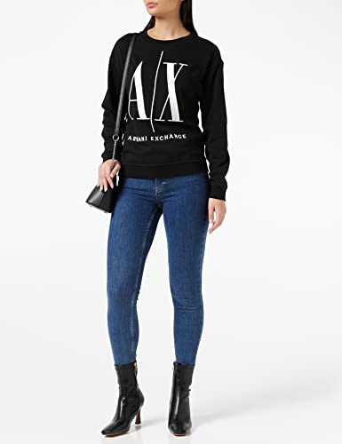 Armani Exchange Icon Project Sudadera, (Black 1200), Small para Mujer