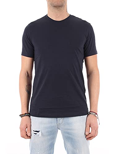 Armani Exchange Pima Small Logo Camiseta, Azul (Navy 1510), Medium para Hombre