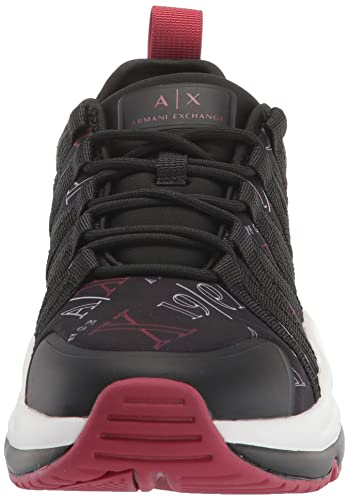 Armani Exchange Red Sole, Zapatillas Hombre, Blanco Rojo Negro, Medium EU