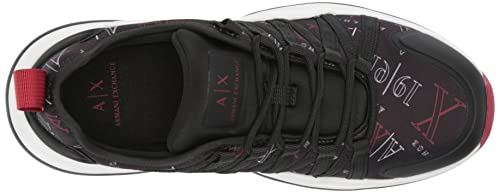 Armani Exchange Red Sole, Zapatillas Hombre, Blanco Rojo Negro, Medium EU