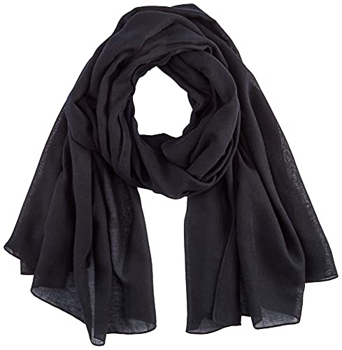 Armani Exchange Scarf Bufanda, Nero-Black, Talla única para Mujer