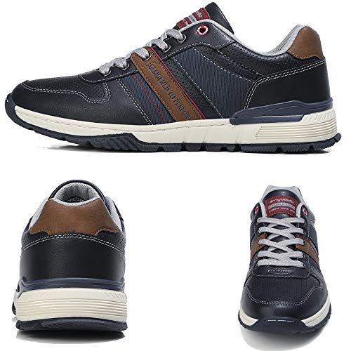 ARRIGO BELLO Zapatillas Hombre Zapatos de Casual Sneakers Vestir Deportivas Confort Jogging Transpirables Sneaker Talla 41-46(Azul, 44)