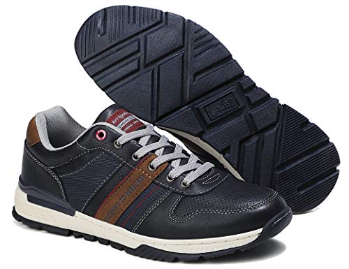 ARRIGO BELLO Zapatillas Hombre Zapatos de Casual Sneakers Vestir Deportivas Confort Jogging Transpirables Sneaker Talla 41-46(Azul, 44)