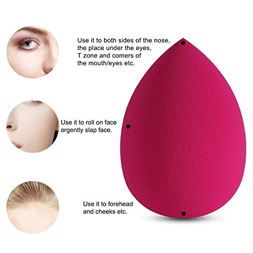 ARVOK Makeup Blender Esponjas de maquillaje de belleza, 6 piezas de esponjas de base sin látex para cosméticos líquidos/en polvo/en crema. con estuche de viaje transparente de 6 piezas (Opción 4)