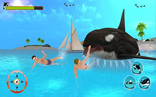 Asesina orca azul ataque de ballenas sim 3D: juego de ballenas