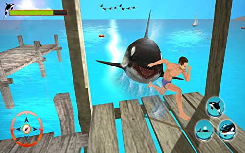 Asesina orca azul ataque de ballenas sim 3D: juego de ballenas