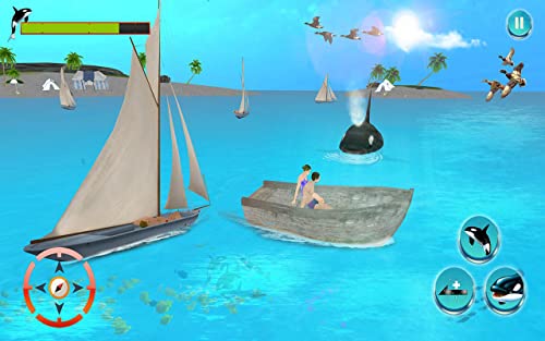 Asesina orca azul ataque de ballenas sim 3D: juego de ballenas