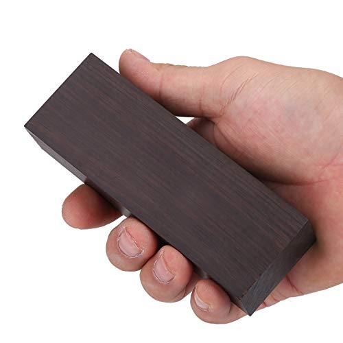 ASHATA Madera de ébano Negro 12x4x2,5 cm, Material de Bricolaje para Instrumentos Musicales, Herramientas y Mango de Cuchillo, Madera de ébano Negro Madera de Madera Original