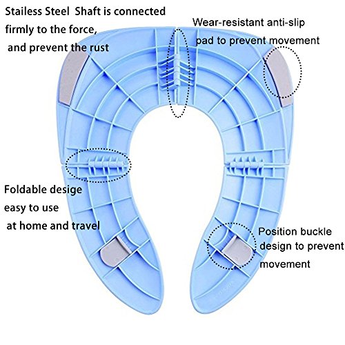 Asiento de Inodoro Plegable para Niños, Orinal de Bebé Tapa WC Portátil para Casa y Viajes, Reductor WC como Protector para Infantil