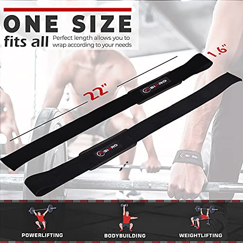 ASIPRO Correas Levantamiento de Pesas, Straps Gym Agarraderas Gym, para Gimnasio, Fitness, Culturismo Weight Lifting Straps Powerlifting para Mujeres y Hombres