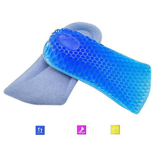 ASIV 1 Par Silicona Invisible Respirable Aumento de 3cm de Altura Plantilla de Gel en Forma de Panal para Hombres Mujeres