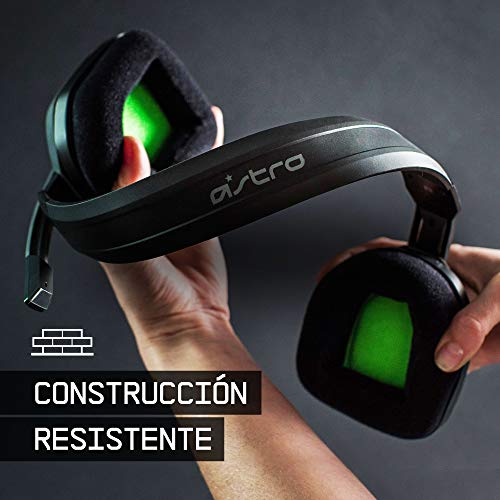 ASTRO Gaming A10 Auriculares alámbricos, ligeros y resistentes, ASTRO Audio, clavija de 3.5mm, para Xbox Series X y S, Xbox One, PS5, PS4, Nintendo Switch, PC, Mac, móvil - Negro/Verde