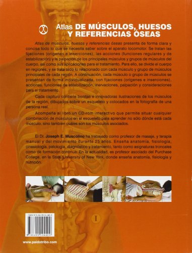 Atlas de músculos, huesos y referencias óseas (Libro + CD) (Color) (Medicina)